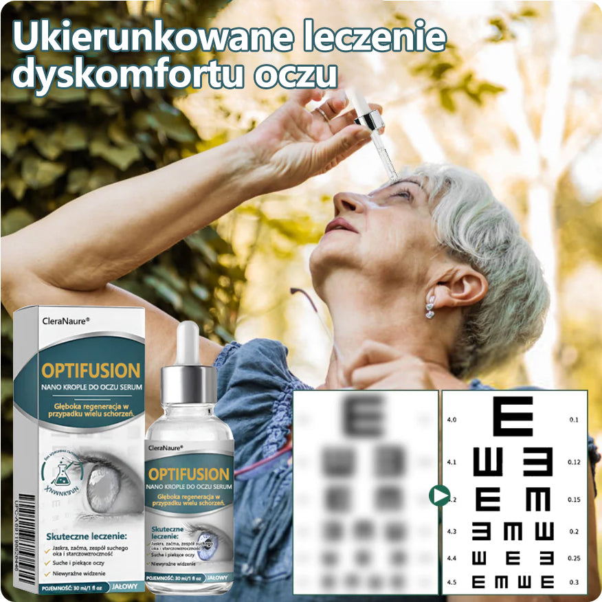 CleraNaure® Optifusion Nano Krople do Oczu Serum-Nanotechnologia przywraca wyraźne widzenie, bez okularów, bez interwencji chirurgicznej