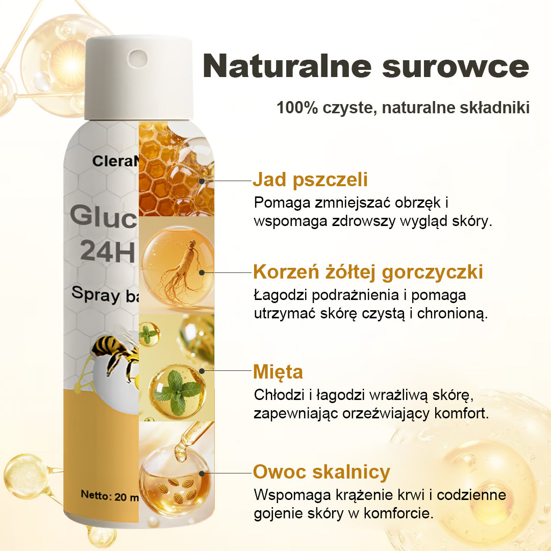 CleraNaure® GlucaVeil 24H Spray Ochronny do Stóp