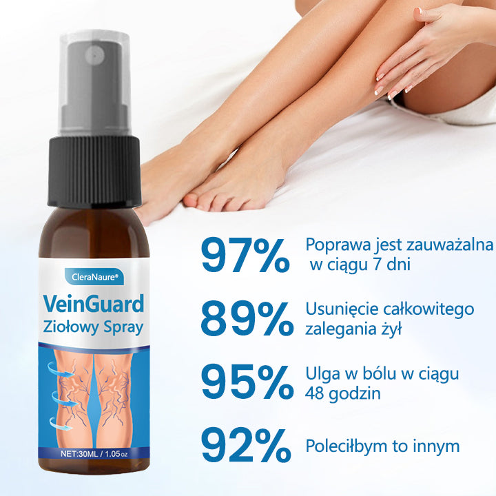 🪶CleraNaure® VeinGuard Ziołowy Spray – ✅ Klinicznie potwierdzone usuwanie żylaków w zaledwie 7 dni!