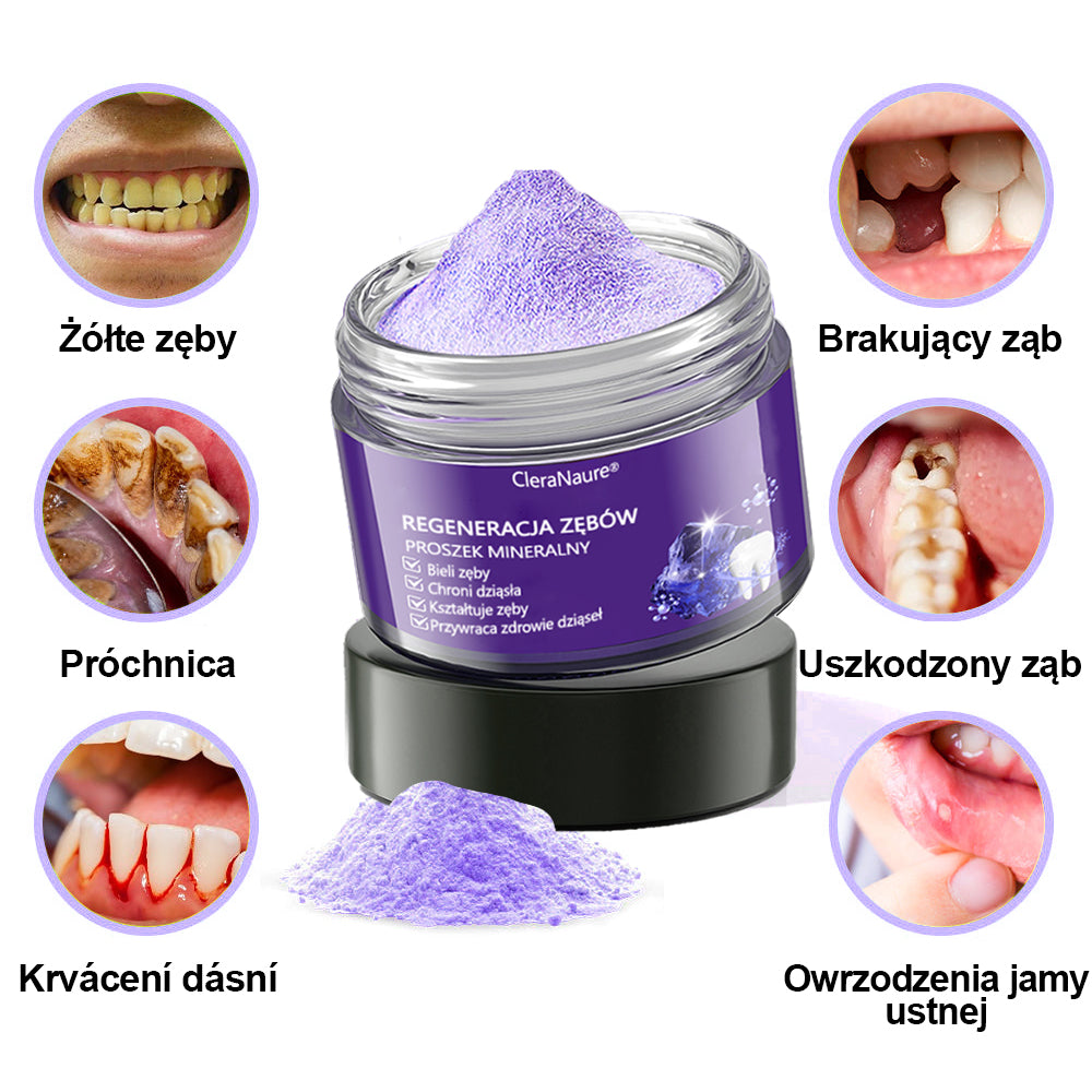 🦷CleraNature® Proszek Mineralny do Odnowy Zębów🔮