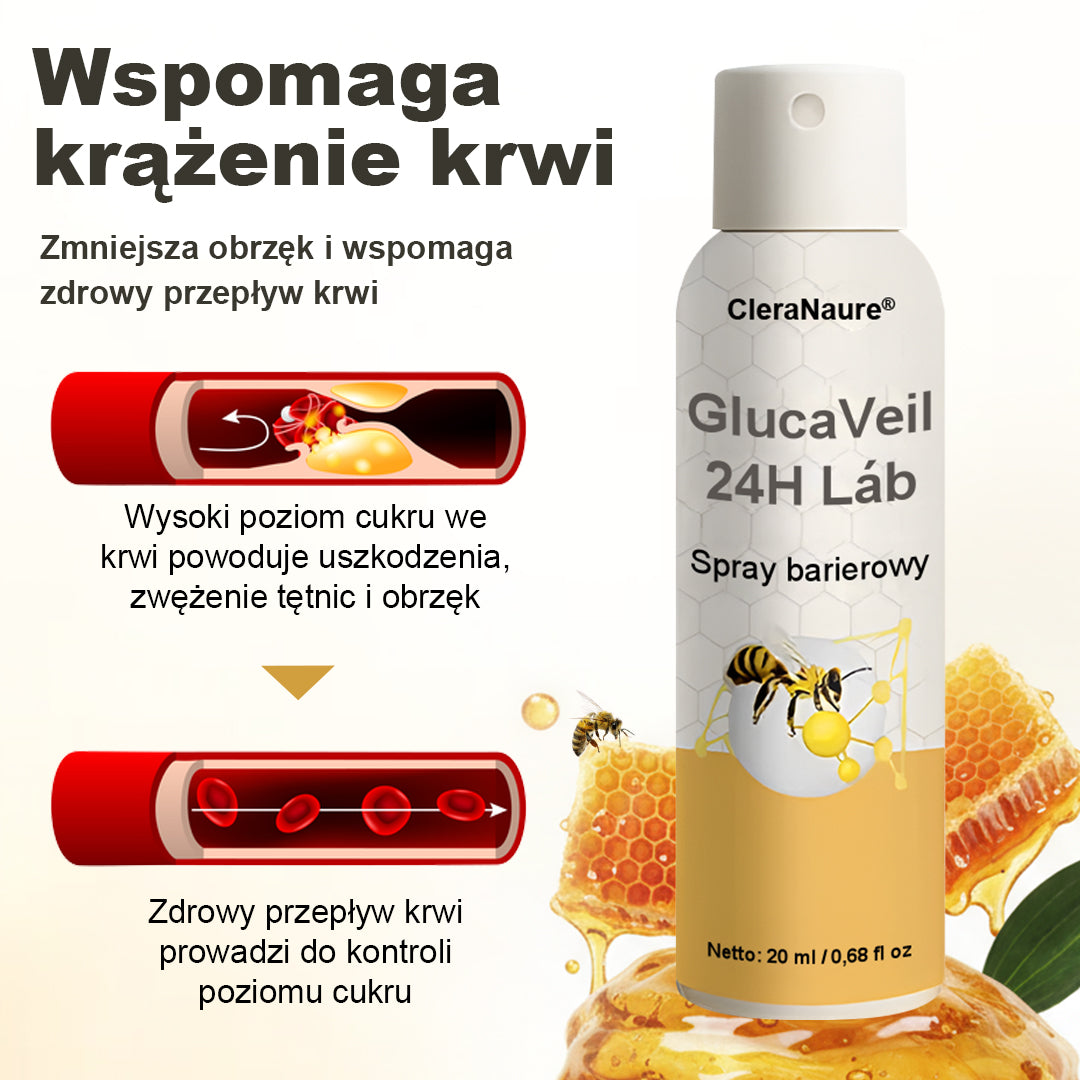 CleraNaure® GlucaVeil 24H Spray Ochronny do Stóp
