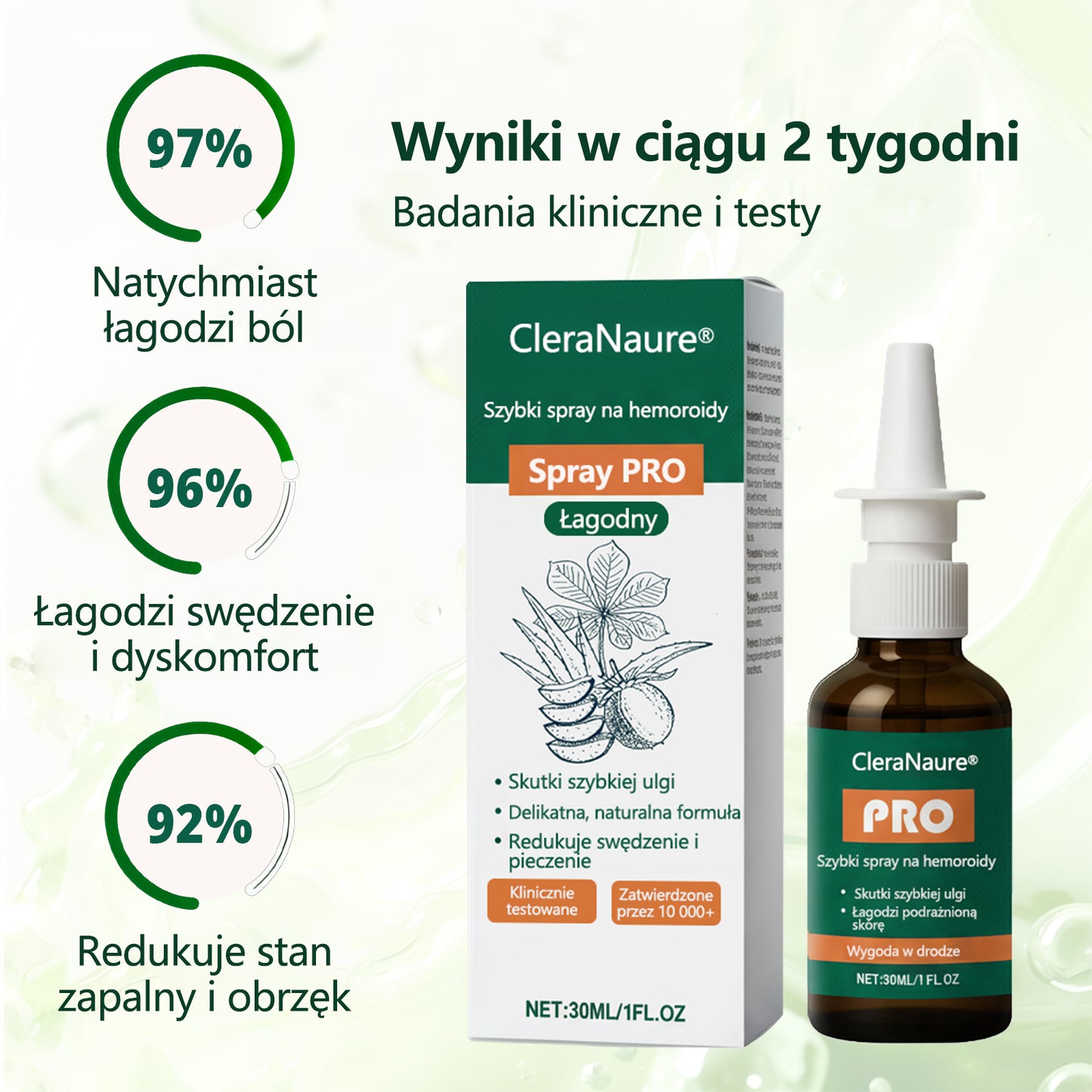 🎁 Oferta ograniczona czasowo | CleraNaure® Szybki Sprays Hemoroidalny PRO