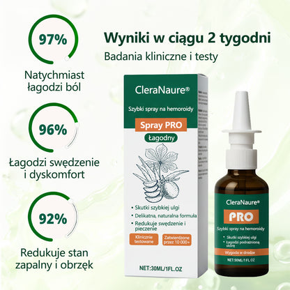 🎁 Oferta ograniczona czasowo | CleraNaure® Szybki Sprays Hemoroidalny PRO