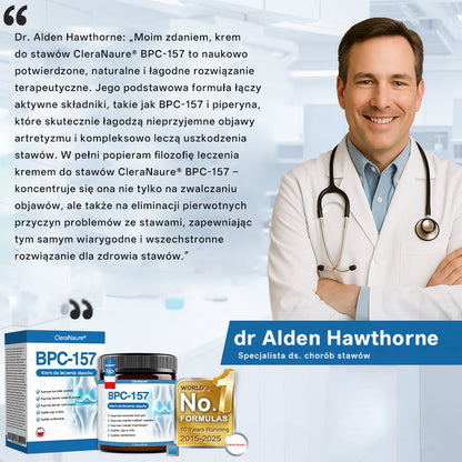 🥇 CleraNaure® BPC-157 Krem do Leczenia Stawów🦴 Leczy Artretyzm, Neuropatię, Reumatyzm, Urazy Sportowe i Więcej✨