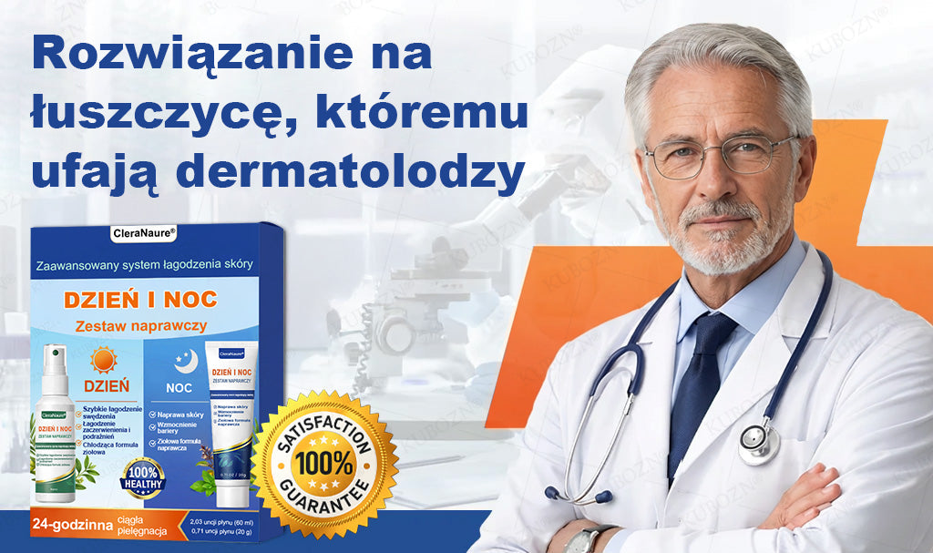 CleraNaure® Eczema Day & Night Repair System – 100% bezwsterydowy duet łagodzący dla intensywnego swędzenia, zaczerwienienia i uszkodzonej skóry (oferta)