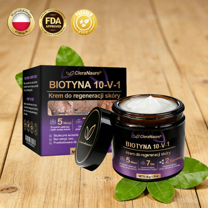 🥇CleraNaure® Krem do Skóry Biotyna 10-w-1 – Odbudowa i Regeneracja