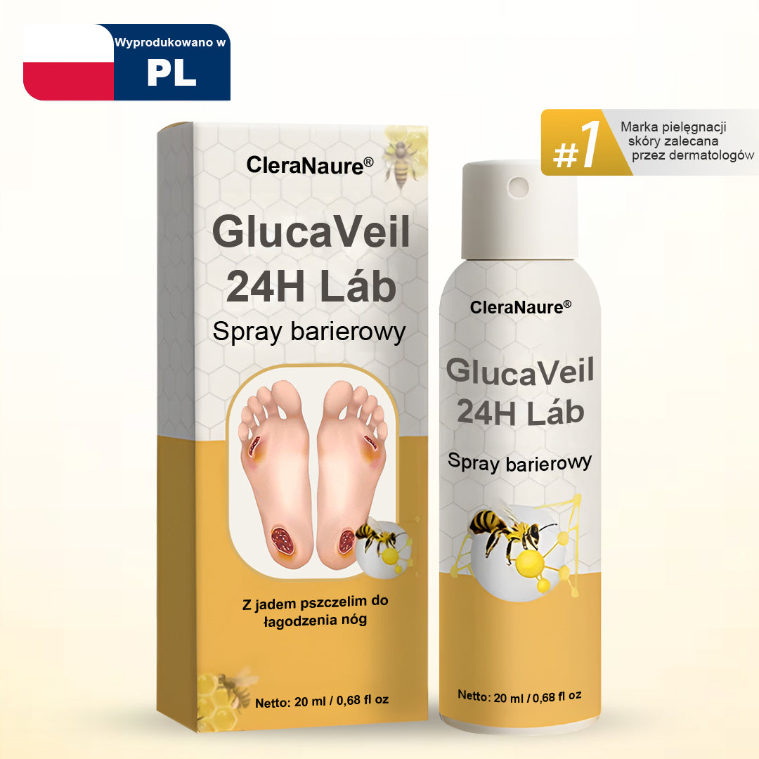 CleraNaure® GlucaVeil 24H Spray Ochronny do Stóp