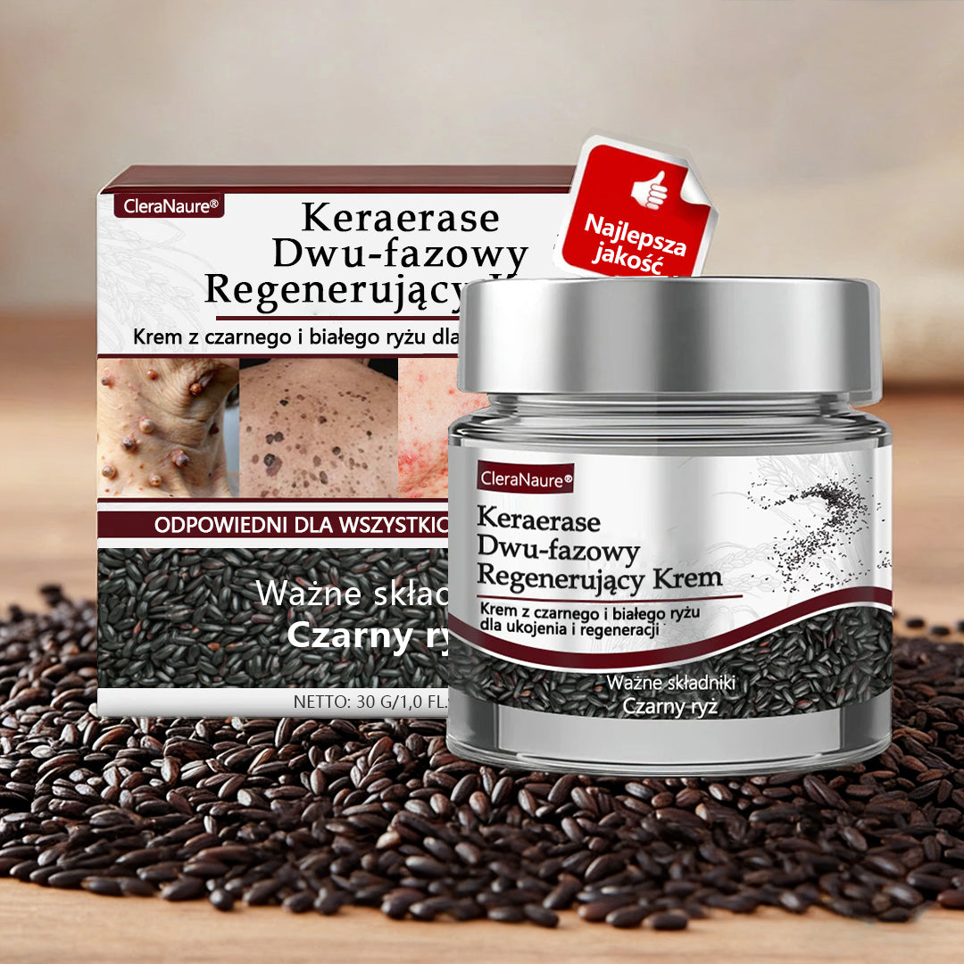 ⭐🏅 Oficjalny sklep CleraNaure® Keraerase Krem Odnowy o Podwójnym Działaniu - Krem z podwójnym działaniem do regeneracji skóry (wygładza wypukłe grudki i rozkłada głębokie nagromadzenie keratyny bez kwasów i podrażnień)