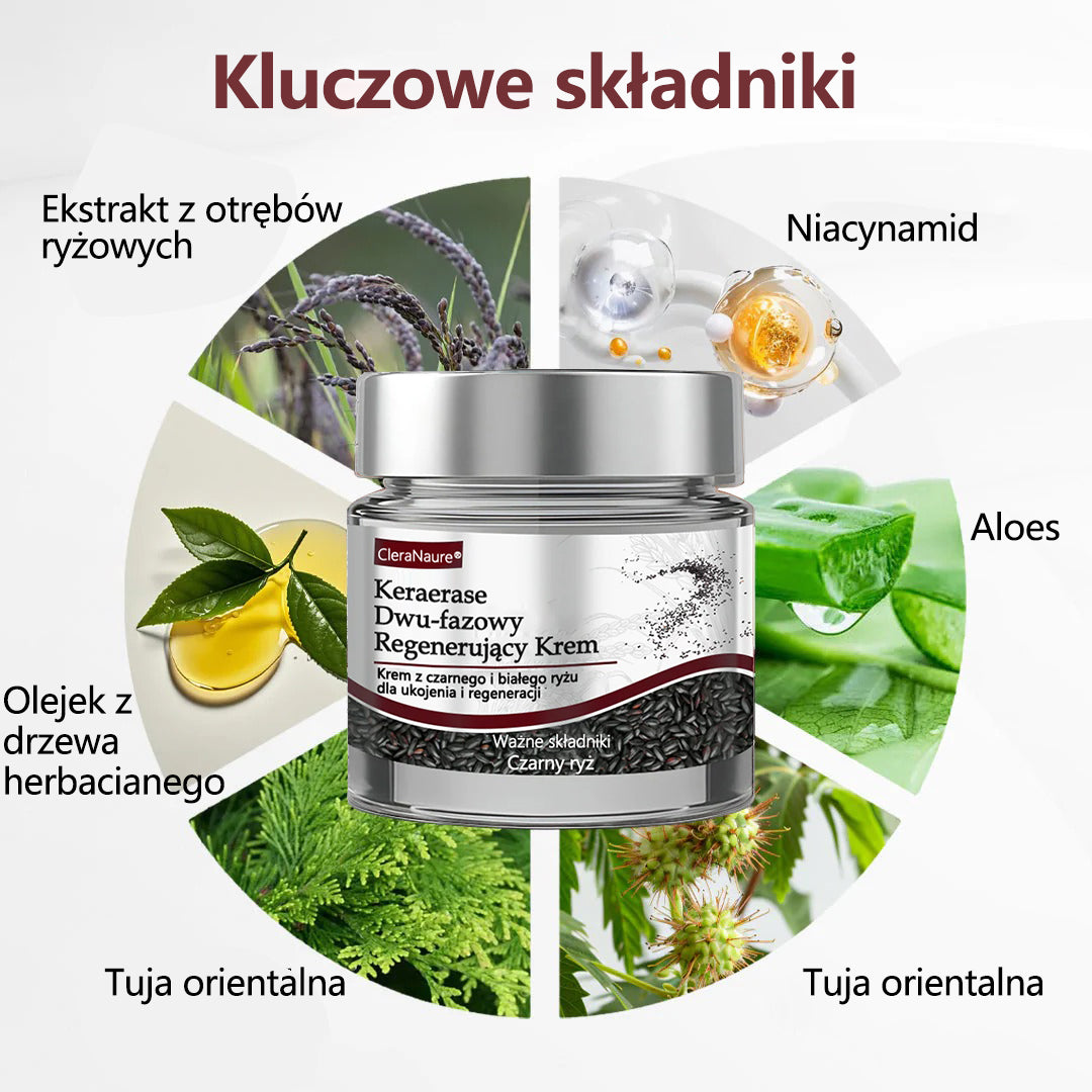 ⭐🏅 Oficjalny sklep CleraNaure® Keraerase Krem Odnowy o Podwójnym Działaniu - Krem z podwójnym działaniem do regeneracji skóry (wygładza wypukłe grudki i rozkłada głębokie nagromadzenie keratyny bez kwasów i podrażnień)