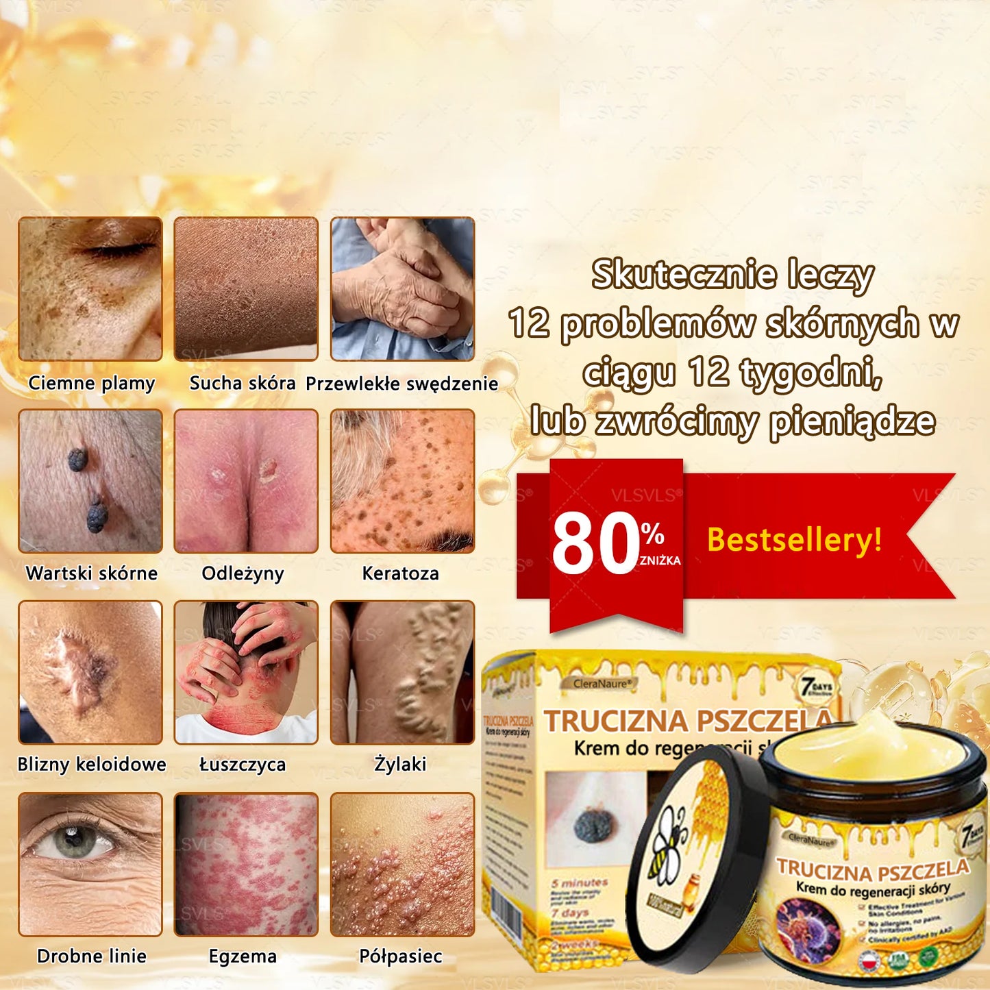 CleraNature® Krem do regeneracji skóry z jadem pszczelim