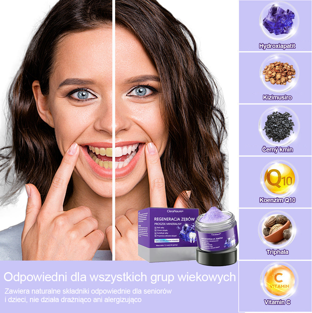 🦷CleraNature® Proszek Mineralny do Odnowy Zębów🔮