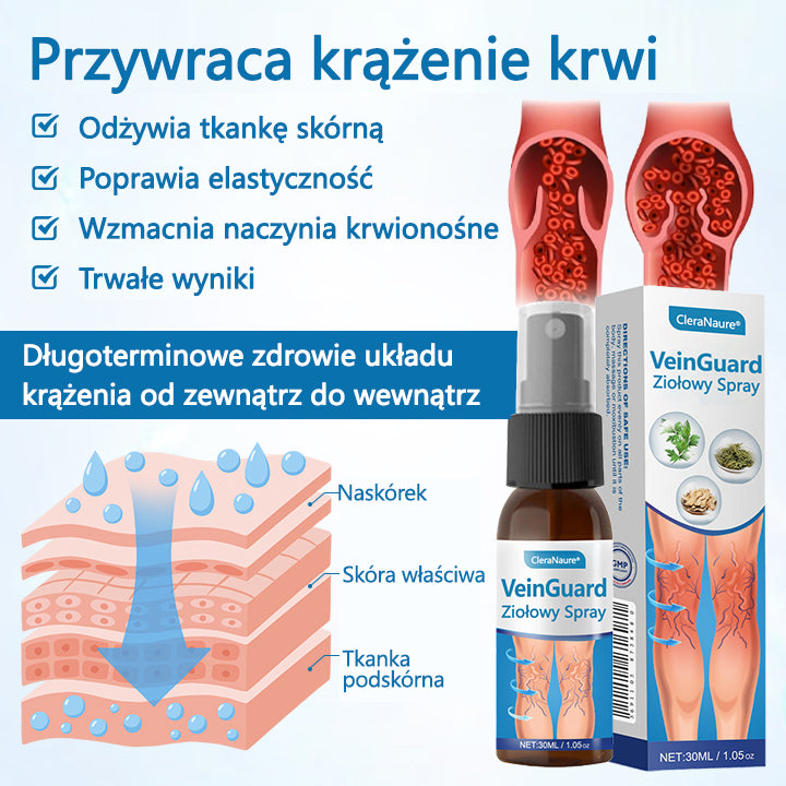 CleraNaure® Ziołowy spray na żyły