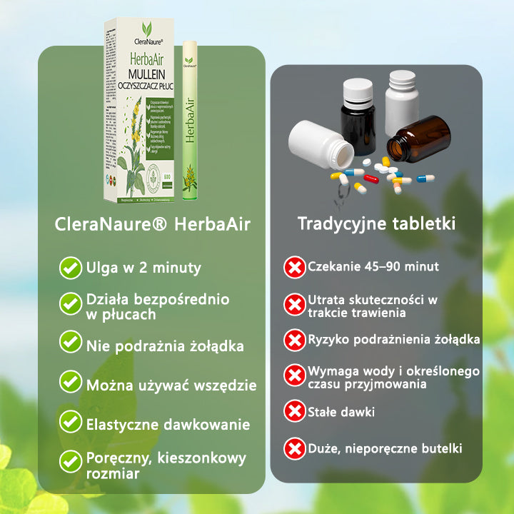 CleraNaure® HerbaAir Mullein Oczyszczacz Płuc