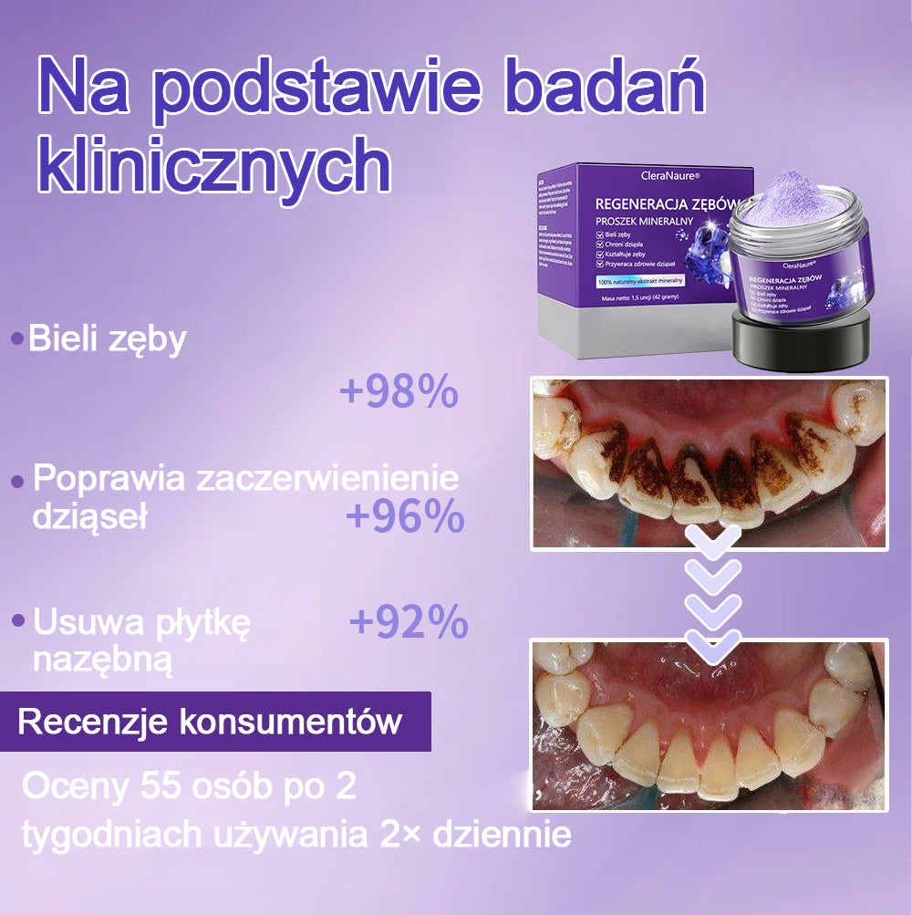 🦷CleraNature® Proszek Mineralny do Odnowy Zębów🔮