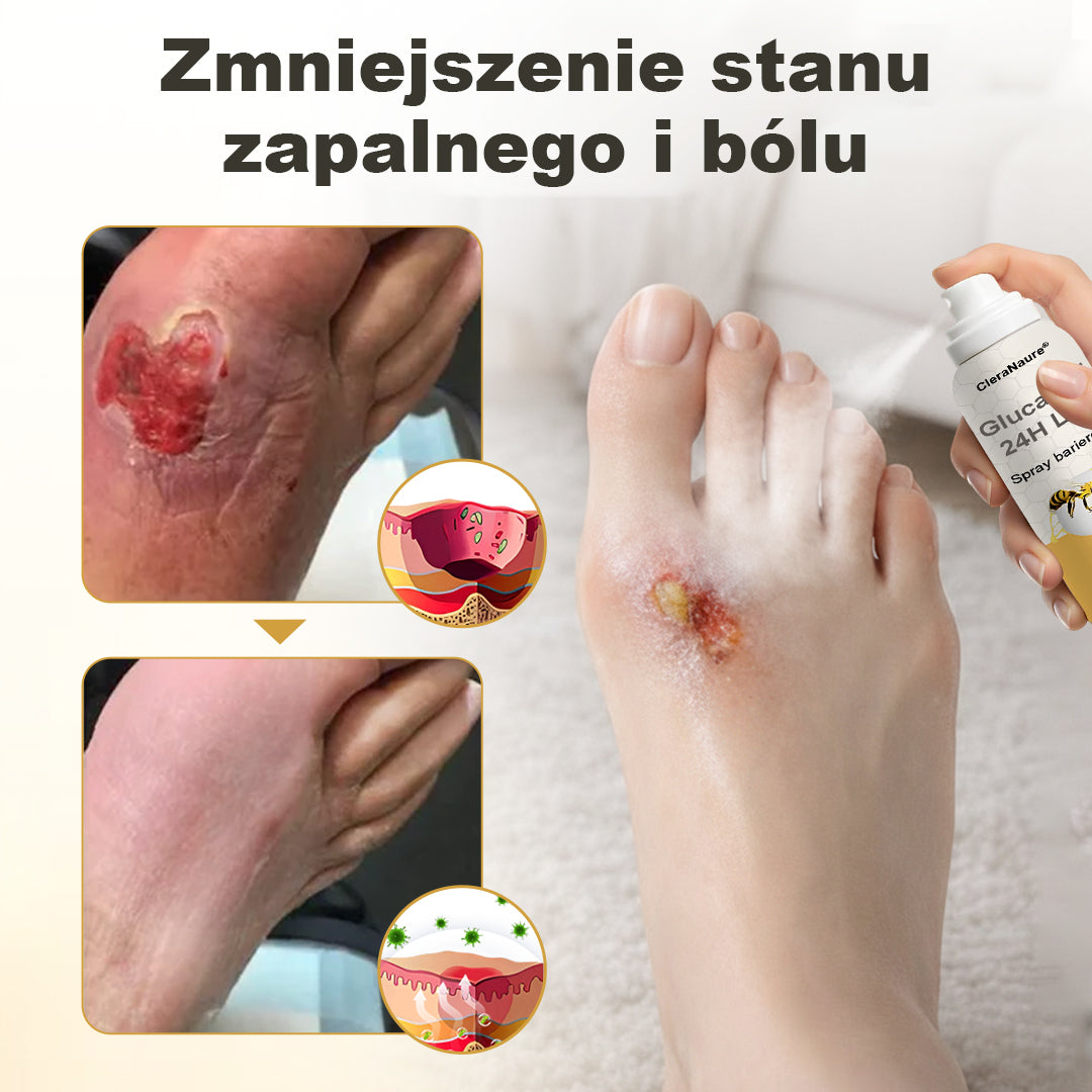 CleraNaure® GlucaVeil 24H Spray Ochronny do Stóp