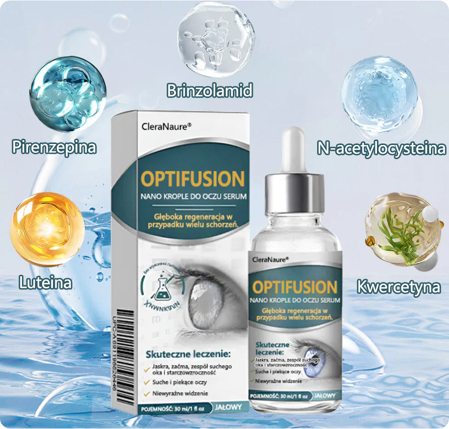 CleraNaure® Optifusion Nano Krople do Oczu Serum-Nanotechnologia przywraca wyraźne widzenie, bez okularów, bez interwencji chirurgicznej