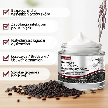 ⭐🏅 Oficjalny sklep CleraNaure® Keraerase Krem Odnowy o Podwójnym Działaniu - Krem z podwójnym działaniem do regeneracji skóry (wygładza wypukłe grudki i rozkłada głębokie nagromadzenie keratyny bez kwasów i podrażnień)
