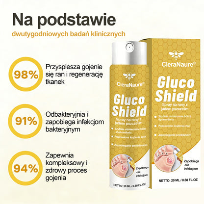 CleraNaure® GlucoShield Spray na rany z jadem pszczelim