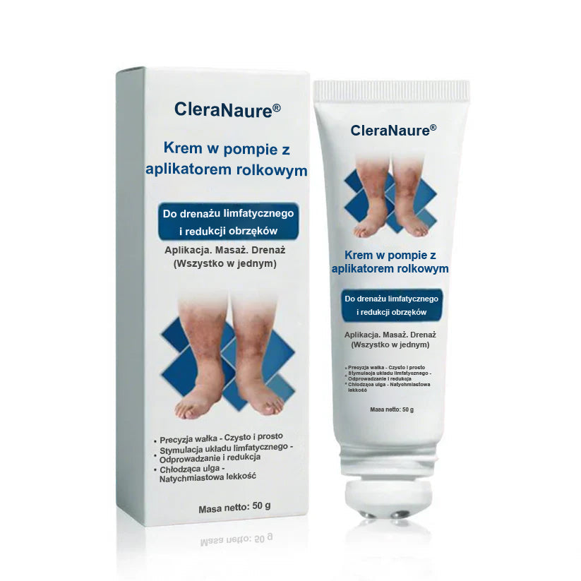 CleraNaure® Krem w Roll-Onie do Drenażu Limfatycznego i Redukcji Obrzęków