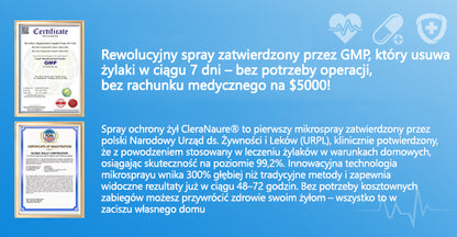 CleraNaure® Ziołowy spray na żyły