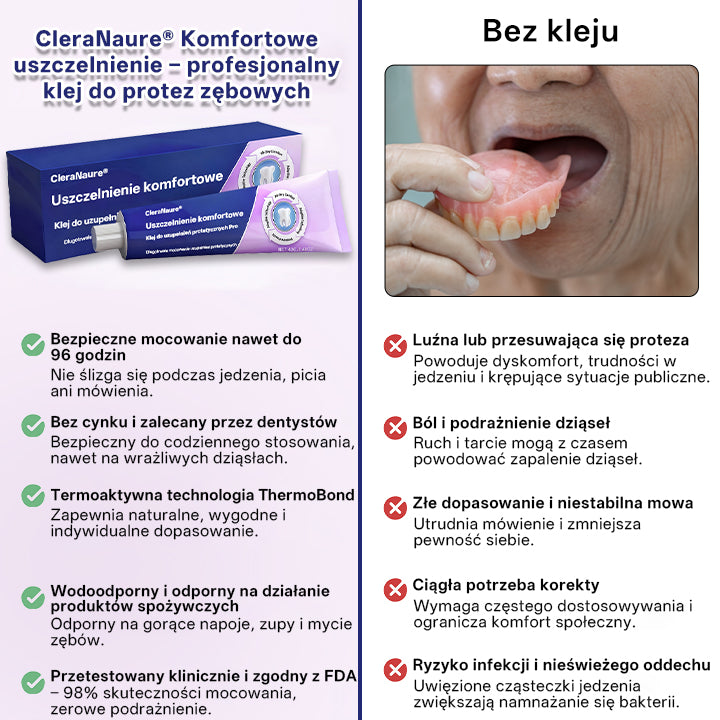 💎CleraNaure® Comfort Seal Pro – Klej do Protez💎