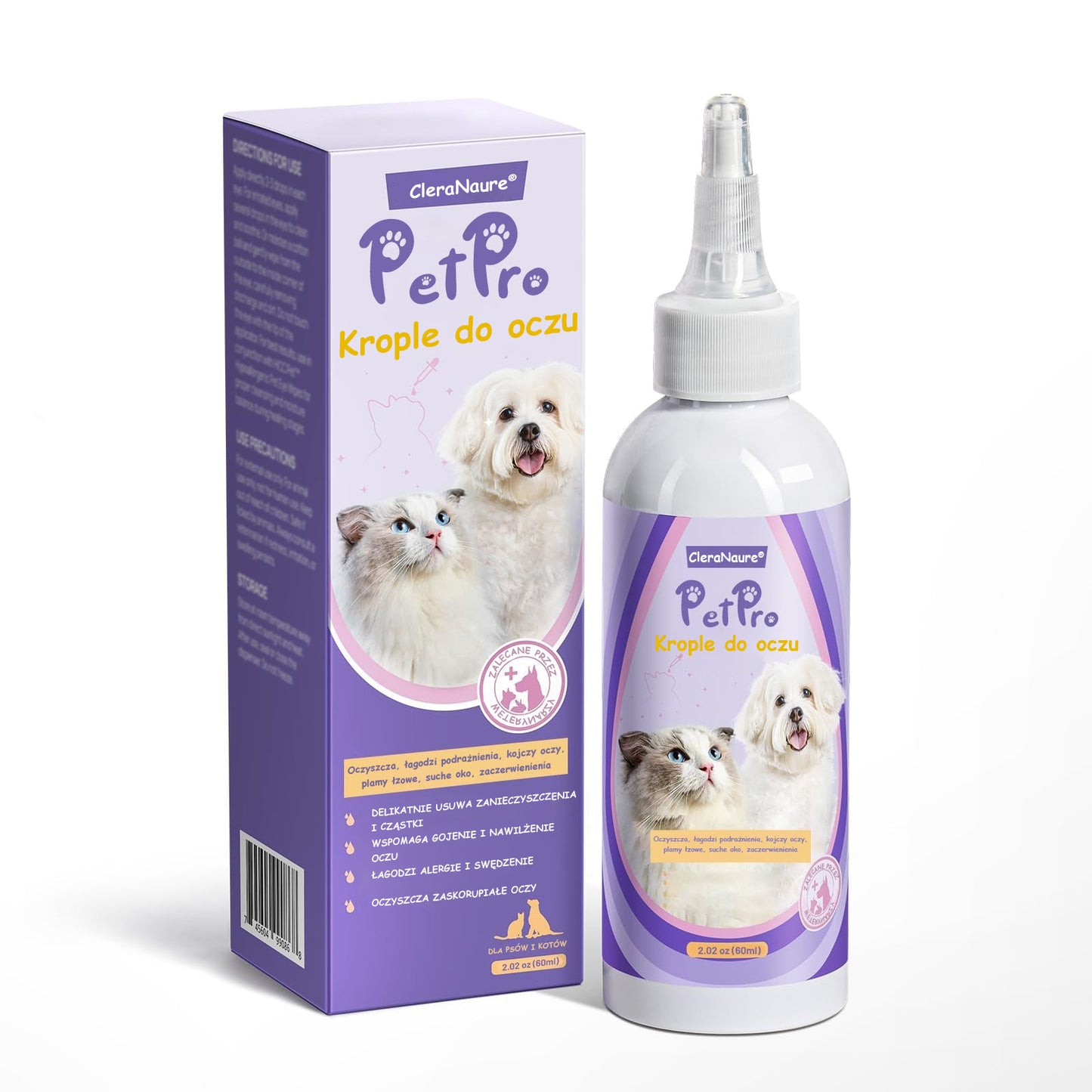 CleraNature® PetPro - Krople do Oczu dla Zwierząt