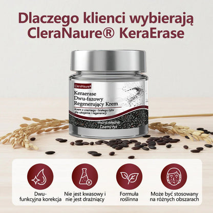 ⭐🏅 Oficjalny sklep CleraNaure® Keraerase Krem Odnowy o Podwójnym Działaniu - Krem z podwójnym działaniem do regeneracji skóry (wygładza wypukłe grudki i rozkłada głębokie nagromadzenie keratyny bez kwasów i podrażnień)