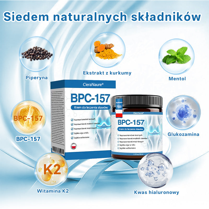 🥇 CleraNaure® BPC-157 Krem do Leczenia Stawów🦴 Leczy Artretyzm, Neuropatię, Reumatyzm, Urazy Sportowe i Więcej✨
