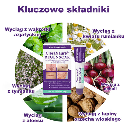 🥇CleraNaure® ReGenScar Żel na Blizny z Komórkami Macierzystymi
