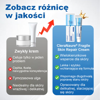 CleraNaure® Krem Naprawczy do Skóry Delikatnej 🌿 Wielotorowa Naprawa – na Siniaki, Suchość i Przebarwienia