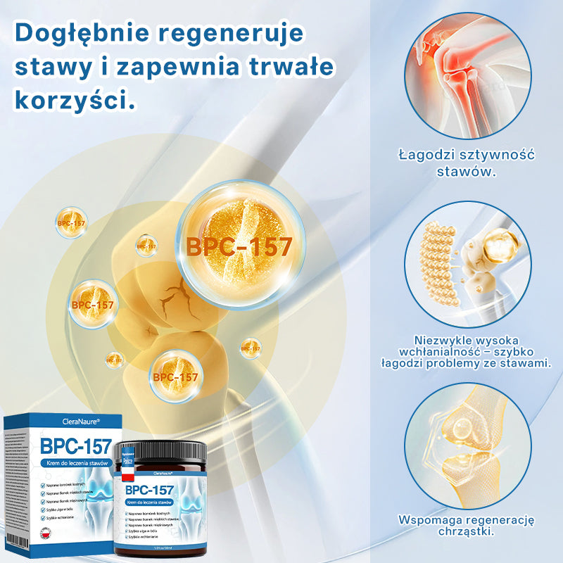 🥇 CleraNaure® BPC-157 Krem do Leczenia Stawów🦴 Leczy Artretyzm, Neuropatię, Reumatyzm, Urazy Sportowe i Więcej✨