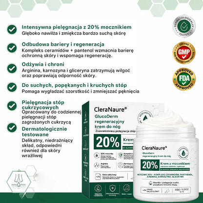 CleraNaure®GlucoDerm Regenerujący krem do stóp