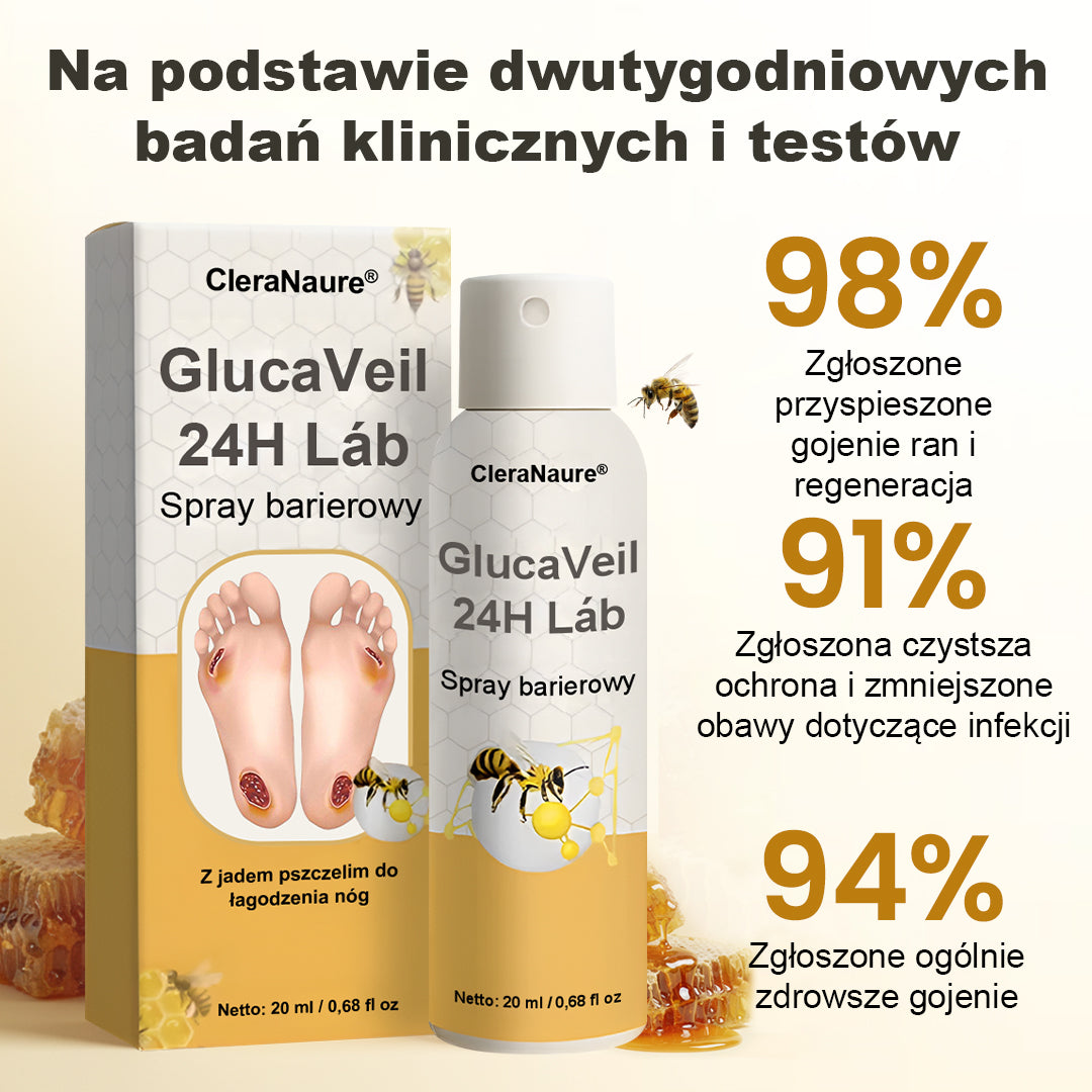 CleraNaure® GlucaVeil 24H Spray Ochronny do Stóp