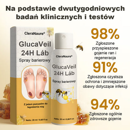 CleraNaure® GlucaVeil 24H Spray Ochronny do Stóp