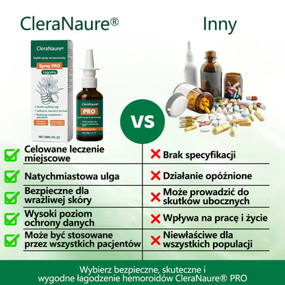 🎁 Oferta ograniczona czasowo | CleraNaure® Szybki Sprays Hemoroidalny PRO