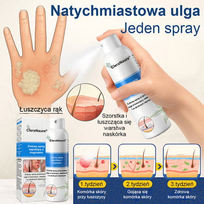 CleraNature® Magnesium Spray – Szybka Ulga dla Swędzącej, Czerwonej i Wrażliwej Skóry (Nawet w Strefach Intymnych)
